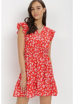 Czerwona Sukienka Theaneilise ze sklepu Born2be Odzież w kategorii Sukienki - zdjęcie 116163260
