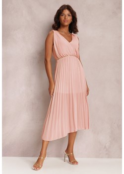 Różowa Sukienka Z Paskiem Phaisisia ze sklepu Renee odzież w kategorii Sukienki - zdjęcie 116165650