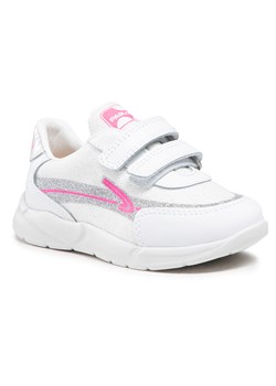 Buty sportowe dziecięce białe na rzepy skórzane 