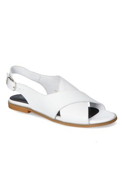 Damskie Sandały Gamis płaskie Białe ze sklepu Arturo-obuwie w kategorii Sandały damskie - zdjęcie 116239094
