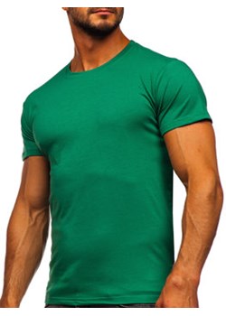 T-shirt męski bez nadruku zielony Denley 2005-101 ze sklepu Denley w kategorii T-shirty męskie - zdjęcie 116270081