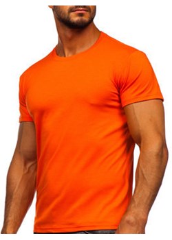 T-shirt męski bez nadruku pomarańczowy Denley 2005-32 ze sklepu Denley w kategorii T-shirty męskie - zdjęcie 116270083