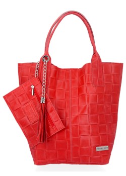 Shopper bag Vittoria Gotti czerwona na ramię 