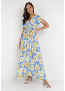 Niebieska Sukienka Prixiusei ze sklepu Born2be Odzież w kategorii Sukienki - zdjęcie 116379213