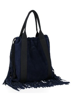 Modne Torebki Skórzane Shopper Bag w stylu Boho renomowanej firmy Vittoria Gotti Granat (kolory) ze sklepu PaniTorbalska w kategorii Torby Shopper bag - zdjęcie 116772520