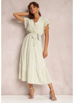 Jasnożółta Sukienka Gildelyn ze sklepu Renee odzież w kategorii Sukienki - zdjęcie 116775520