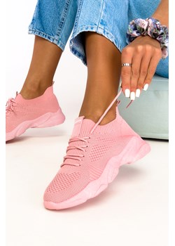Różowe buty sportowe sznurowane Casu SJ2081-3 ze sklepu Casu.pl w kategorii Buty sportowe damskie - zdjęcie 116901094