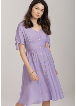 Liliowa Sukienka Prisertes ze sklepu Renee odzież w kategorii Sukienki - zdjęcie 117421100