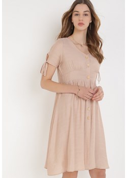 Beżowa Sukienka Sylphophi ze sklepu Born2be Odzież w kategorii Sukienki - zdjęcie 117424174