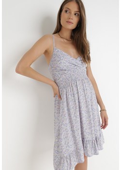 Liliowa Sukienka Chragny ze sklepu Born2be Odzież w kategorii Sukienki - zdjęcie 117723704