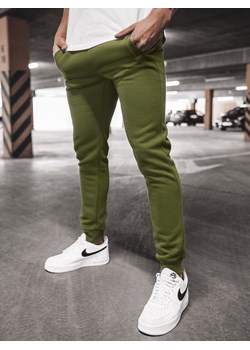 Spodnie dresowe męskie khaki OZONEE JS/XW01 ze sklepu ozonee.pl w kategorii Spodnie męskie - zdjęcie 117778922