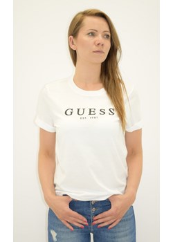 t-shirt damski guess w0gi69 r8g01 biały ze sklepu Royal Shop w kategorii Bluzki damskie - zdjęcie 117782710