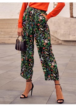 Casualowe spodnie damskie w kwiaty Potis & Verso Harret ze sklepu Eye For Fashion w kategorii Spodnie damskie - zdjęcie 117887942