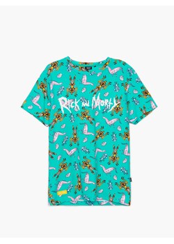 Cropp - Koszulka z nadrukiem Rick and Morty - zielony ze sklepu Cropp w kategorii T-shirty męskie - zdjęcie 118253272