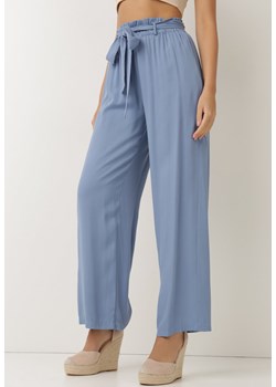 Niebieskie Spodnie Szerokie Pheriko ze sklepu Born2be Odzież w kategorii Spodnie damskie - zdjęcie 118271582