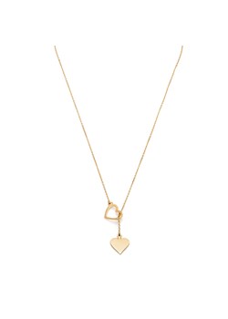 Naszyjnik ROMANTICA srebrny pozłacany z sercem i symbolem pik ze sklepu ANIA KRUK w kategorii Naszyjniki - zdjęcie 118321773