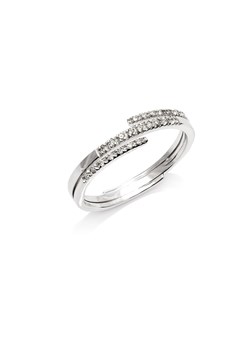 pierścionek z brylantami białe złoto ze sklepu ANIA KRUK w kategorii Pierścionki - zdjęcie 118322172