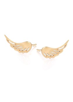 Kolczyki SOFT złote skrzydła ze sklepu ANIA KRUK w kategorii Kolczyki - zdjęcie 118322383