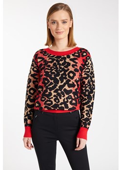 Wzorzysty sweter damski ze sklepu MONNARI w kategorii Swetry damskie - zdjęcie 118374040