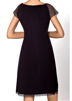 Koszulka nocna z koronką Sabrina Nipplex czarna ze sklepu piubiu_pl w kategorii Koszule nocne - zdjęcie 118478660