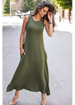 Sukienka IVET zielona midi bez rękawów 
