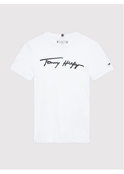 T-shirt chłopięce Tommy Hilfiger biały w nadruki 