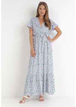 Niebiesko-Fioletowa Sukienka Aldatius ze sklepu Born2be Odzież w kategorii Sukienki - zdjęcie 119312134