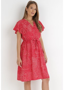Czerwona Sukienka Kepherine ze sklepu Born2be Odzież w kategorii Sukienki - zdjęcie 119312212