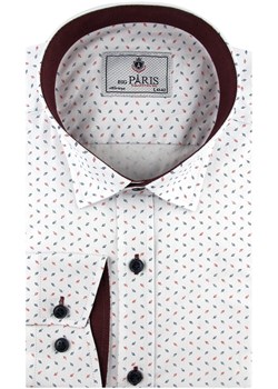 Koszula męska BIG PARIS z długim rękawem w abstrakcyjnym wzorze 