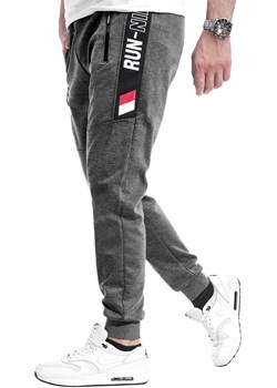 joggery dresowe DE1010 - antracyt ze sklepu Risardi w kategorii Spodnie męskie - zdjęcie 119934220
