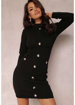 Czarna Sukienka Eugalus ze sklepu Renee odzież w kategorii Sukienki - zdjęcie 119967412