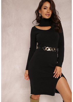 Czarna Sukienka Hyrmeris ze sklepu Renee odzież w kategorii Sukienki - zdjęcie 120013670