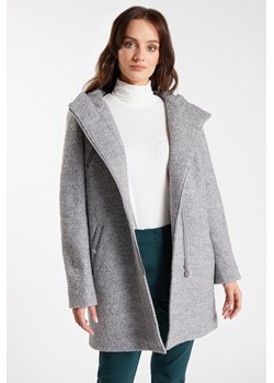Wełniany płaszcz z kapturem ze sklepu MONNARI w kategorii Płaszcze damskie - zdjęcie 120078841