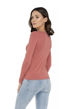 Koszulka damska z długim rękawem Manati Babell różowa ze sklepu piubiu_pl w kategorii Bluzki damskie - zdjęcie 120214982