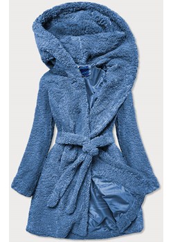 Damska kurtka baranek niebieska (gsq2229) ze sklepu goodlookin.pl w kategorii Kurtki i płaszcze damskie - zdjęcie 120237891
