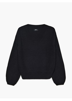 Cropp - Dzianinowy sweter - czarny ze sklepu Cropp w kategorii Swetry damskie - zdjęcie 120297661