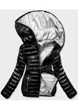 Pikowana kurtka damska z kapturem czarna (b9752) ze sklepu goodlookin.pl w kategorii Kurtki damskie - zdjęcie 120692174