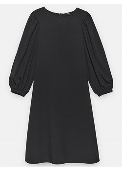 Sukienka Someday z okrągłym dekoltem czarna luźna z długim rękawem 