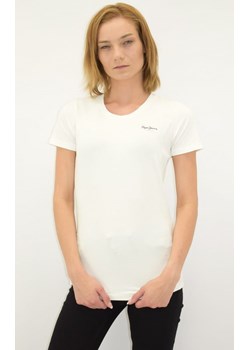 t-shirt damski pepe jeans pl504812 biały ze sklepu Royal Shop w kategorii Bluzki damskie - zdjęcie 120864600