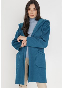 Granatowy Kardigan Thalaste ze sklepu Born2be Odzież w kategorii Swetry damskie - zdjęcie 120987190