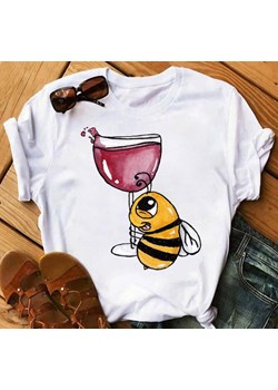 koszulka z pszczołą ze sklepu Time For Fashion w kategorii Bluzki damskie - zdjęcie 121105530
