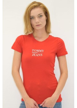 t-shirt damski tommy jeans czerwony ze sklepu Royal Shop w kategorii Bluzki damskie - zdjęcie 121181512