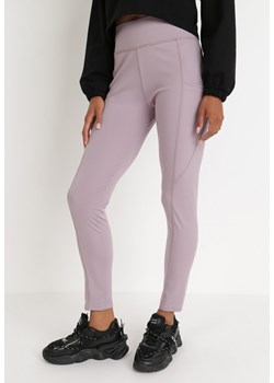 Jasnofioletowe Spodnie Skinny Althelaia ze sklepu Born2be Odzież w kategorii Spodnie damskie - zdjęcie 121228024
