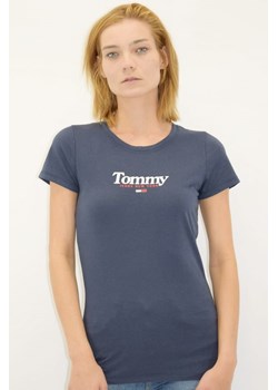 t-shirt damski tommy jeans ciemnoniebieski ze sklepu Royal Shop w kategorii Bluzki damskie - zdjęcie 121283272