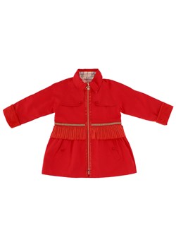 Czerwony płaszcz z plisowaną falbanką Anima by Justyna Steczkowska ze sklepu Eye For Fashion w kategorii Płaszcze dziewczęce - zdjęcie 121292832