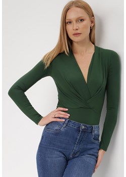 Zielone Body Candletree ze sklepu Born2be Odzież w kategorii Bluzki damskie - zdjęcie 121478263