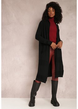 Czarny Kardigan Plephione ze sklepu Renee odzież w kategorii Swetry damskie - zdjęcie 121901492