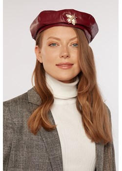 Elegancki beret z aplikacją ze sklepu MONNARI w kategorii Berety damskie - zdjęcie 122259512