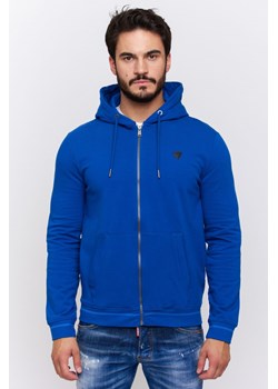 GUESS - niebieska bluza męska z kapturem ze sklepu outfit.pl w kategorii Bluzy męskie - zdjęcie 122310703