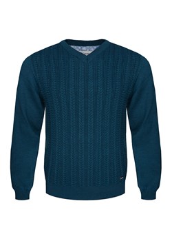 Sweter męski - wełna merino - Fabiano - morski - M ze sklepu Swetry Lasota w kategorii Swetry męskie - zdjęcie 122410124